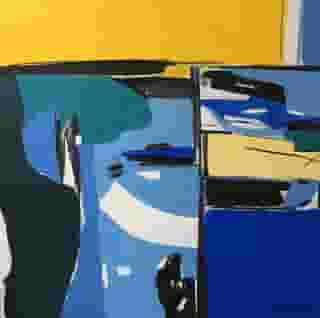 "Bay Shore" Mixed media on canvas - 36 x 36