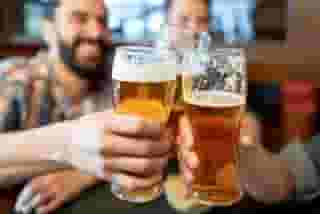 cheers with beer