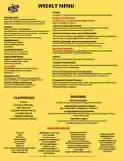 Temporary weekly menu