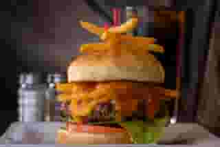 french fries burger
