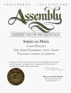 State of California Assembly recognizes Sabio on Main as a Green Business