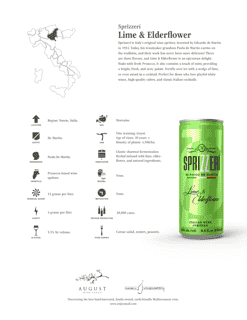 Sprizzeri, Lime & Elderflower Wine Spritzer