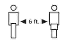 6 ft apart
