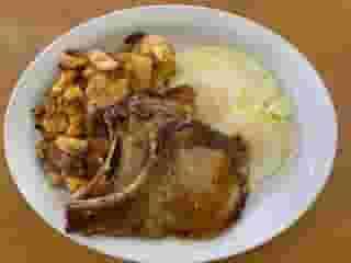 pork chop and eggs