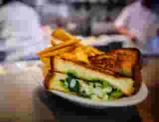 Grilled Shrimp and Pesto Melt