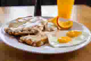 county fried steak and egg