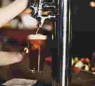 beer being poured