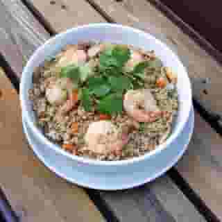 Fried Rice with Shrimp and Chicken