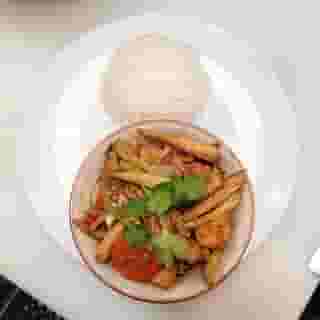 Baby Corn, Celery, Onions, Carrots and Tofu