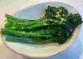 Grilled Broccolini Steakhouse Dinner Larsen's Restaurants Steak