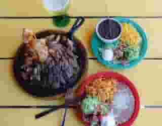 shrimp and steak fajitas