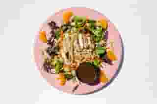 salad on white background