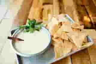 Chips and Green Chile Queso