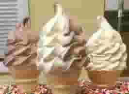 chocolate and vanilla cones