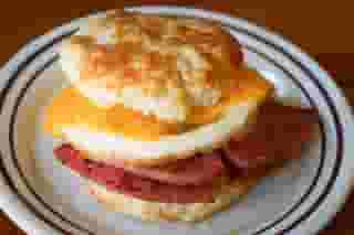 Taylor Ham, Egg and Cheese Biscuit