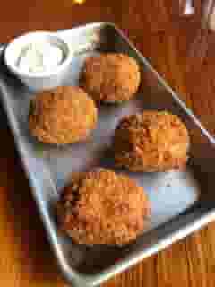 Smoked ham, sharp cheddar and potato croquettes
