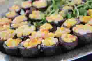 Pickled Corn & Crab Filled Red Potato