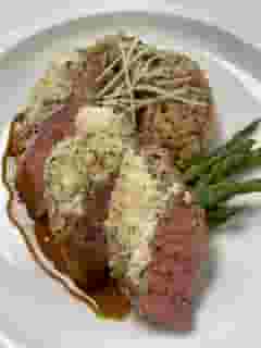 Goat Cheese Crusted Pork Tenderloin