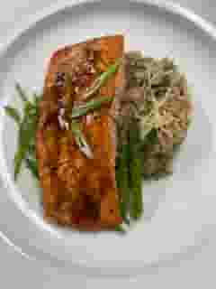 Hoisin Glazed Pan Seared Salmon