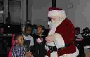 santa and children