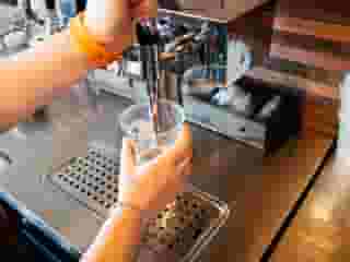 pouring juice