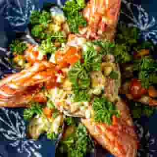 Tiger Prawns with Grits