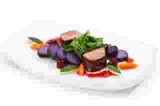 Filet Mignon with California purple sweet potato