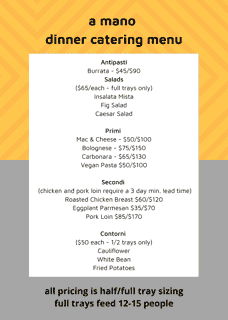 Dinner Menu