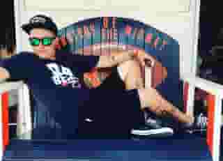 man on bench
