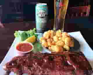 Baileys Baby Back RIbs and Fried Maine Shrimps