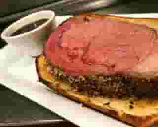 Open Faced Prime Rib Sandwich