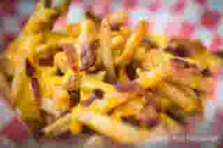 fries and bacon