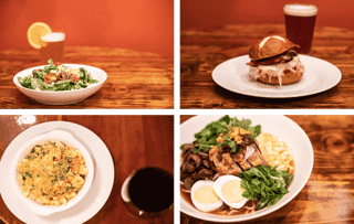 Multiple dishes made at Braised Onion