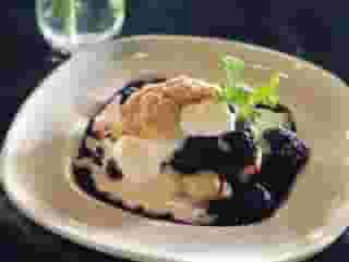 Jumbleberry Shortcake w/ Warm Buttermilk Biscuit, Fresh Whip Cream & Powdered Sugar