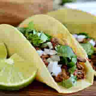 tacos with lime