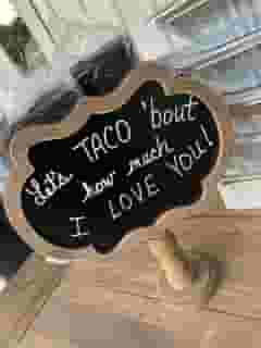Catering props at a wedding