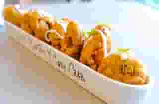 Crab Stuffed Plantain w/ Shell Shack Lemon Dipping Sauce