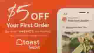 Order with the Toast Takeout app and get $5.00 off your first order!!