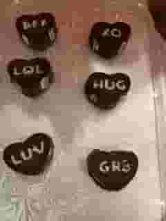 Chocolate/ Orange Conversation Hearts