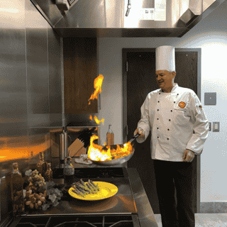 Chef cooking
