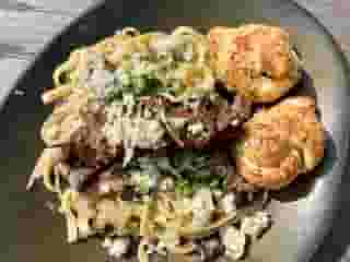 Fettuccini with Steak & Gorgonzola Cream Sauce