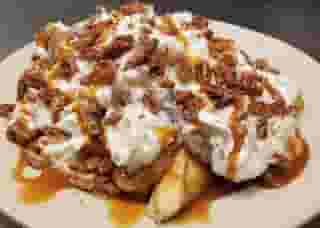 Caramel apple pecan French toast