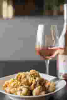 wine and pasta