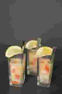 Butter Poached Lobster Shooter Dinner Menu Cork and Fork American