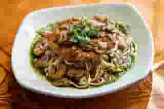 Chicken Marsala with fettuccine Main Menu Rodellos Italian