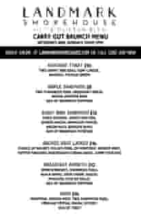 Carry-out brunch menu