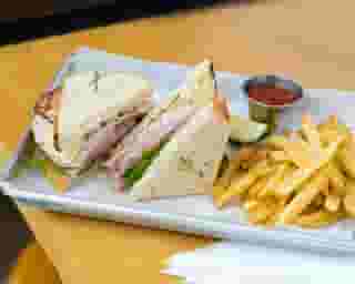 sandwich from landmark smokehouse