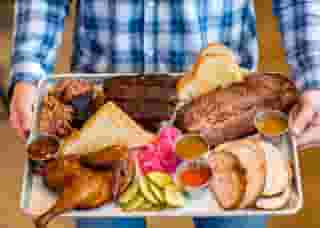 smoked meat plate from landmark smokehouse
