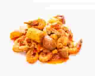 Shrimp and corn on the cob