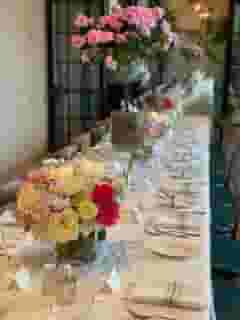 flowers on table